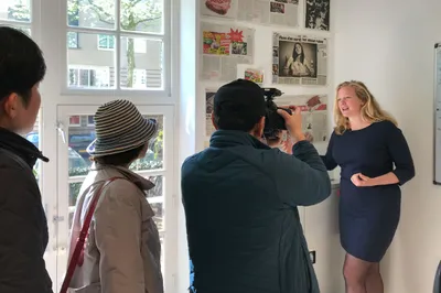 beeld interview Zuid-Koreaanse tv