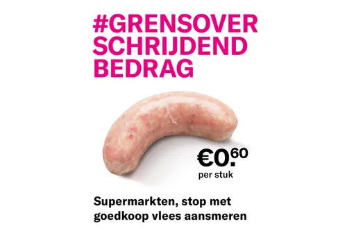 Beeld: advertentie over grensoverschrijdende vleesprijzen