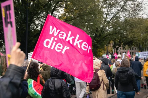 Foto tijdens Dierendag Demo