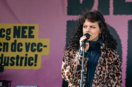 Foto tijdens Dierendag Demo