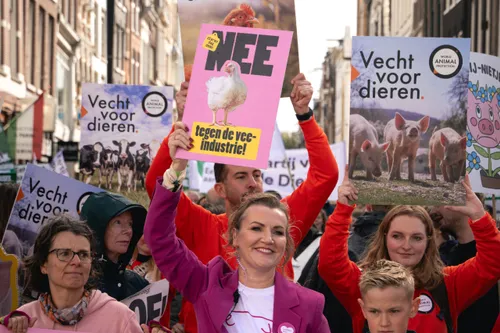 Foto tijdens Dierendag Demo